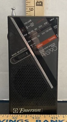 Emerson 9V Hand Held AM/FM Radio PH3790 with Belt Clip (Works) - Image 1 of 4