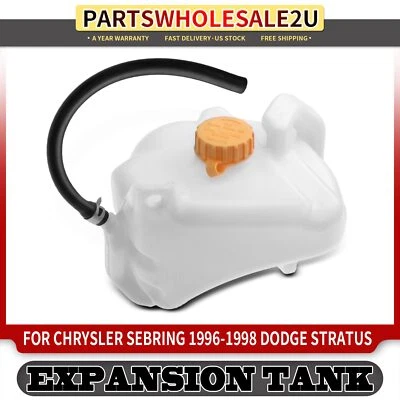 Coolant Expansion Tank w/ Cap for Chrysler Cirrus Sebring Dodge Stratus Plymouth - Image 1 of 4