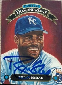 Brian McRae Autographed 1992 Donruss Diamond Kings #DK-16 - Picture 1 of 1