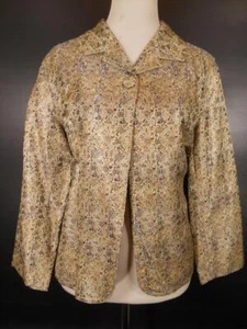 Beautiful Women's Size 1 Chico's Golden Egypt Design LS Button Lined Blazer - Picture 1 of 5