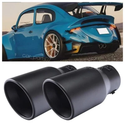 2x For Volkswagen Beetle Car Exhaust Pipe Tip Rear Throat Muffler Tailpipe US Foto 1 de 4
