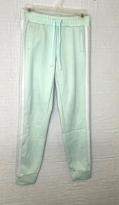 EUC Justice Active Sweatpants/Joggers Mint Green with White Stripes-Sides Sz 12 - Picture 1 of 3