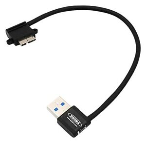  Micro USB 3.0 Datenkabel Ladekabel kurzes Kabel Gewinkelt 90 Grad 26 cm