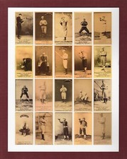 N172 OLD JUDGE 1886-1890 UNCUT REPRINT SHEET E: Roger Connor + 19 other cards