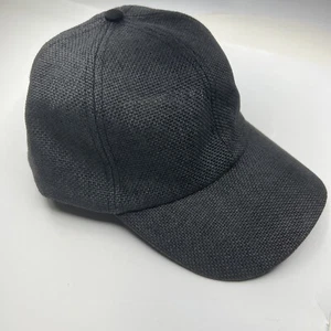Gorra de béisbol de paja tejida ajustable negra para mujer - Imagen 1 de 6