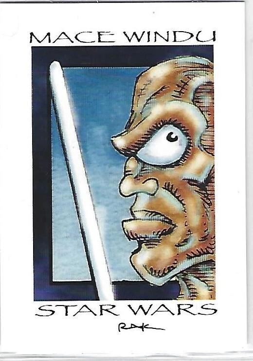 RAK (Robert A Kraus) art card of Star Wars series 4 MACE WINDU - Image 1 of 1