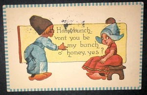 1910 Vintage Comic Postcard - #980  Honeybunch - HUMOR - Picture 1 of 2