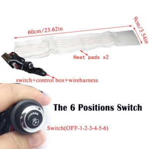 Car Winter Heated Steering Wheel Cover DIY Kit Heater Pad 6 level 12V Universal - Foto 1 di 13