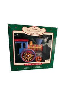 Hallmark Keepsake Ornament Tin Locomotive dated 1988 Seventh in Series - Picture 1 of 5