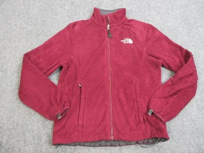 The North Face Jacket Womens XS Red Fleece Full Zip Textured Swirl Outdoor - Image 1 of 4
