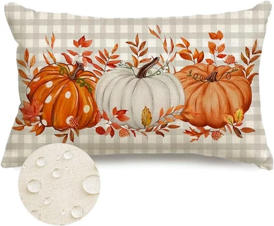 Almohadas de Otoño Exterior 12X20 Pulgadas Exterior Impermeables Otoño Decoraciones para Hogar G Foto 1 de 4