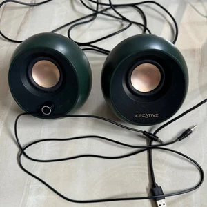 🎧 Creative Pebble Pro Speakers | Dark Green | Bluetooth RGB USB-C | NEW - Bild 1 von 5