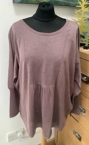 Poetry Merino Wool Fine Knit Mauve Jumper Oversized UK 16 BNWT - Picture 1 of 11