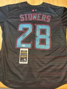 Kyle Stowers Signed Autographed Miami Marlins City Edition Jersey. Jsa Coa - Picture 1 of 3