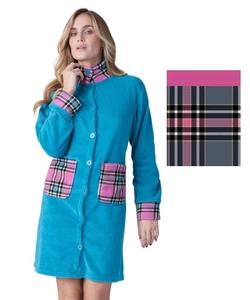 Vestaglia donna con bottoni in caldo pile coral Karelpiu' KF9249 - Imagen 1 de 1