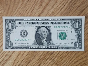 2013 B RARE DUPLICATE FORT WORTH $1 STAR NOTE UNC/GEM B08232227* 2 OF 2 Cons SER - Picture 1 of 5