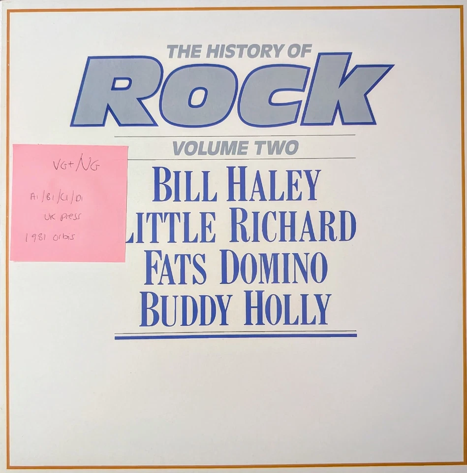 The History Of Rock Bill Haley Little Richard Vinyl Record VG+/VG HRL002 1981 - Image 1 of 2