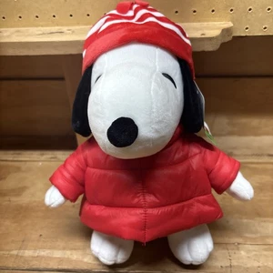 Neu 2024 Winter Peanuts Snoopy rote gefütterte Jacke Plüsch 10 Zoll Weihnachten Hobby Lobby - Bild 1 von 8