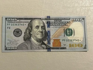 Rare Star  2 ⭐️ Note $100 Dollar Bill - Series 2017A - Picture 1 of 8