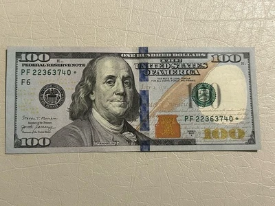Rare Star  2 ⭐️ Note $100 Dollar Bill - Series 2017A - Image 1 of 4