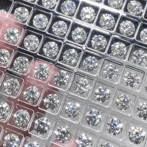 Venta al por mayor 10 piezas Piedra Moissanita Redonda D Blanco VVS con Certificado GRA Para Anillo - Imagen 1 de 17