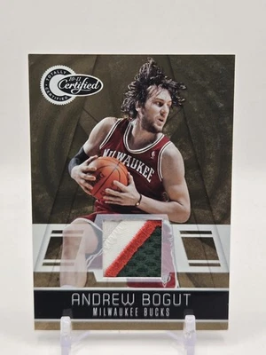 Parche Andrew Bogut Bucks #1 2010-11 totalmente certificado dorado/25 usado en juegos 🔥 Foto 1 de 3