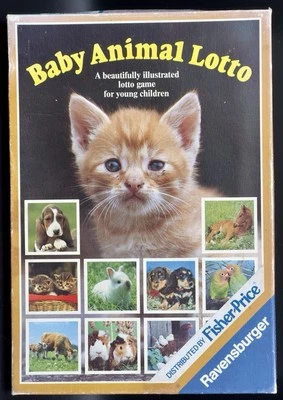 Baby Animal Lotto Matching Illustrated Game 1983 Ravensburger MISSING INSTRUCTIO - Image 1 of 4