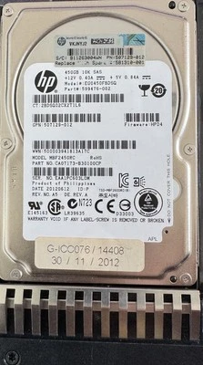 HP HD 450GB 10K SAS 2.5" HDD with tray HOT-SWAP Spare 581310-001 - Immagine 1 di 2