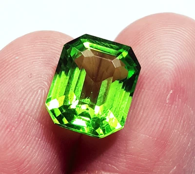 Zertifiziert Natürlich Peridot 8 Zu 10 Karat Strahlender Form Einzeln Lose - Bild 1 von 4