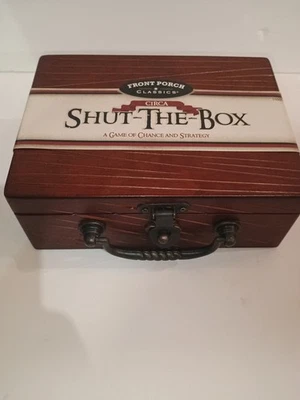 Shut the Box Board Game Compact Size Front Porch Classics Wood NEW - Image 1 of 4