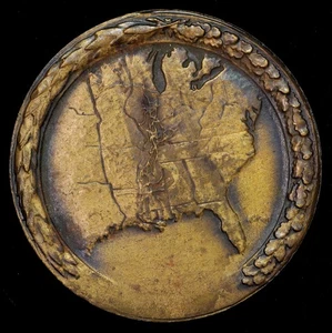 1951 Illinois Central Railroad Mainline of Mid-America Medal Bronze 35mm - Picture 1 of 2