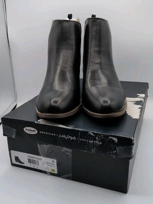 DR SCHOLLS Womens Black Teammate Round Toe Block Heel Chelse Slip On Boots 11 M - Image 1 of 4