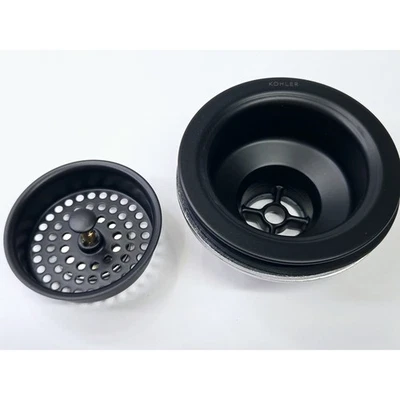 Kohler 8801-BL Duostrainer Sink Strainer, 1.5 - Matte Black - Image 1 of 4