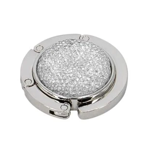 Foldable Purse Hook Floding Handbag Hanger Bling Rhinestone Bag Holder for Ta... - Picture 1 of 6
