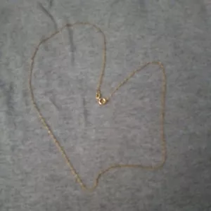 Beautiful JCM 925 Sterling Silver Gold Tone Dainty Necklace Chain 18 Inches - Picture 1 of 6