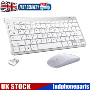 2.4G Slim Mini Wireless Keyboard and Cordless Optical Mouse Combo For PC Laptop - Picture 1 of 8