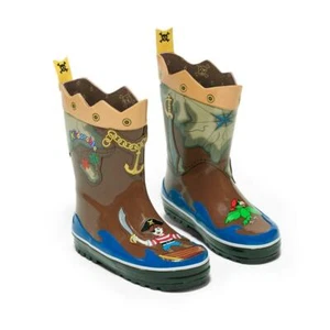 Botas de agua para niños niños pirata niños impermeables Wellington botas de lluvia para niños - Imagen 1 de 3
