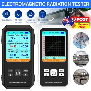 Digital EMF Meter Electromagnetic Field Radiation Detector RF Strength Tester AU - Picture 1 of 17