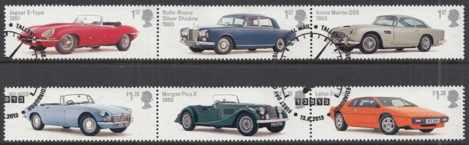 GB  2013 British Auto Legends set  SG 3512 - 3517  fine used - Image 1 of 1