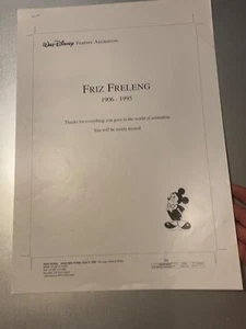 in memoria di Friz Freleng Disney Test art stampa prova per rivista giornale - Foto 1 di 5
