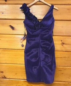 Xscape Purple Formal Prom Cocktail Dress Size 8 Strap Beautiful - Picture 1 of 4