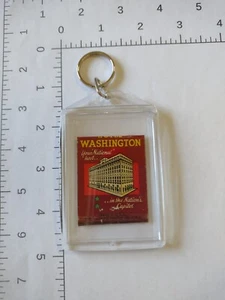 Repurposed Vtg Matchbook Cover Hotel Washington-Washington DC Keychain  - Bild 1 von 2