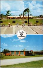 1960s SARASOTA BAY, Florida Postcard "TRAILER ESTATES"  Dexter Chrome / Unused