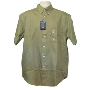 Camicia Roundtree & York M verde manica corta business casual cotone NUOVA - Foto 1 di 6