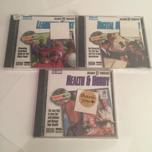 76 Programs on 3 New CD Rom Microsoft Windows ShareWare Learning Health Vtg 1995 - Picture 1 of 8