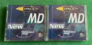 2 x Hi Space Minidiscs MD80 Extended Time NEW SEALED - Picture 1 of 2