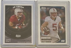 CHRISTIAN MCCAFFREY 2017 SAGE HIT 2 CARD RC ROOKIE LOT 49ers MVP Super Bowl - Picture 1 of 6