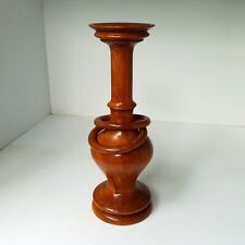Wooden Vase with Two Captive Rings. W 3.8 " x H 11.2 " Home Decor Art Item.