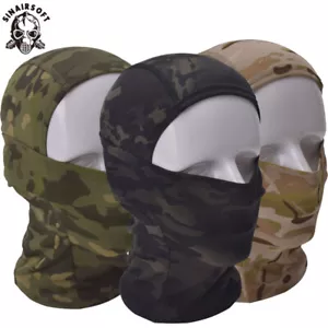 Balaclava Tactical Camo Full Hat Face Mask Neck Scarf Windproof Cycling Protect - Picture 1 of 21