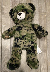 Build A Bear Digital Camouflage Teddy Bear Green Black 18" 03/15 - Picture 1 of 8